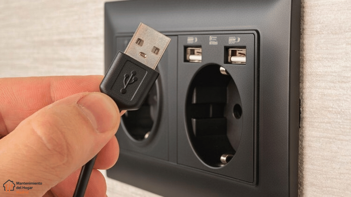 instalación enchufe USB