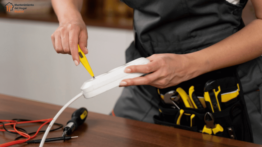 reparación enchufe suelto chispea