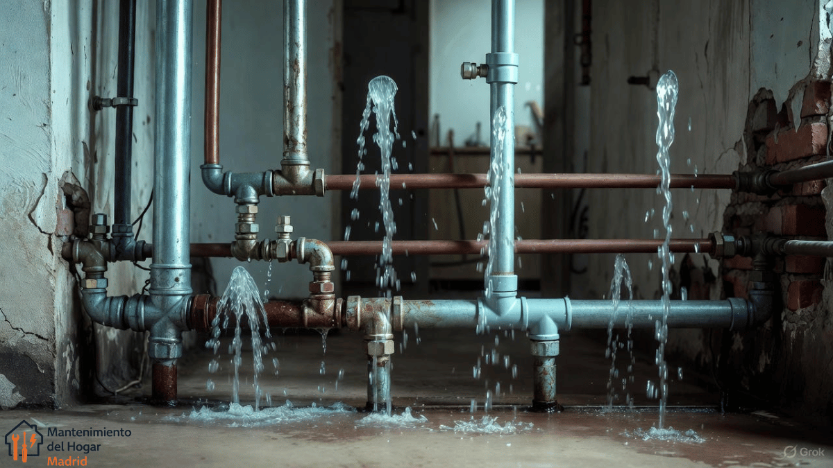 reparación urgente de tuberías con fugas